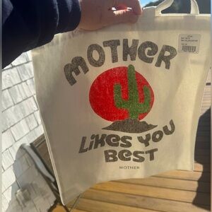 NWT Mother likes you best cactus tote bag